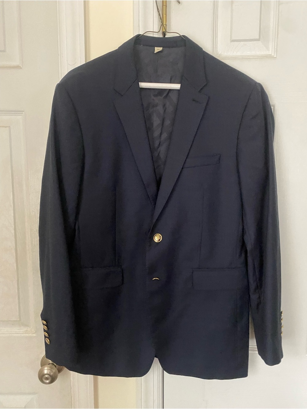 Burberry Navy Blazer with Gold Buttons